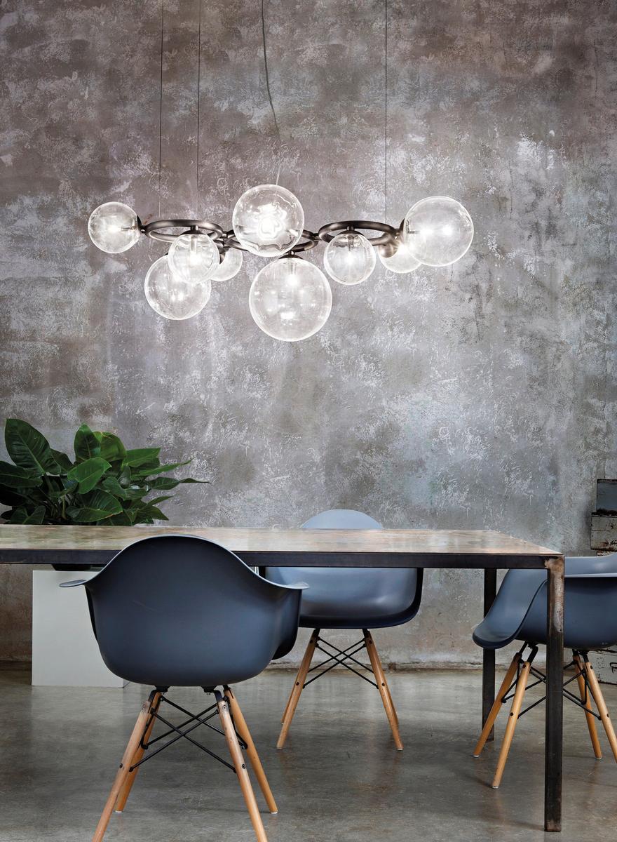 PUPPET RING SP Halogen glass pendant lamp
