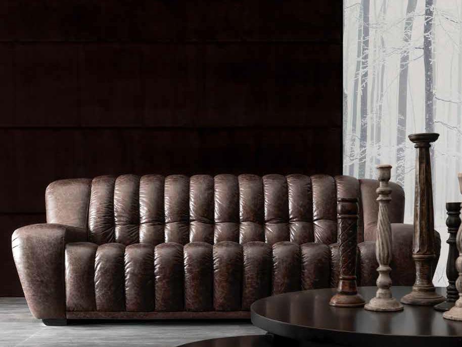 VICTOR 3 seater leather sofa