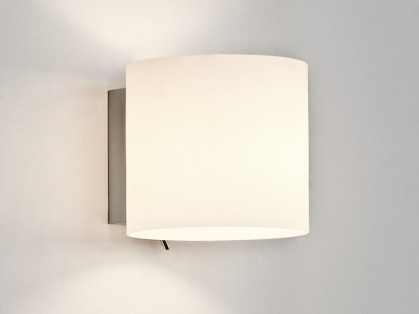 LUGA Glass and steel wall lamp with dimmer