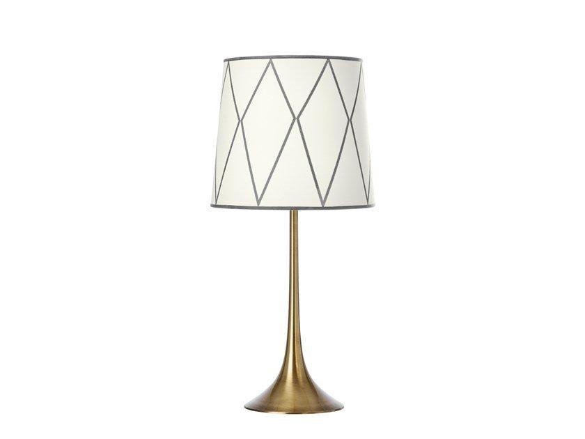 EPOQUE 555/LG Antique brass finish table lamp with shade