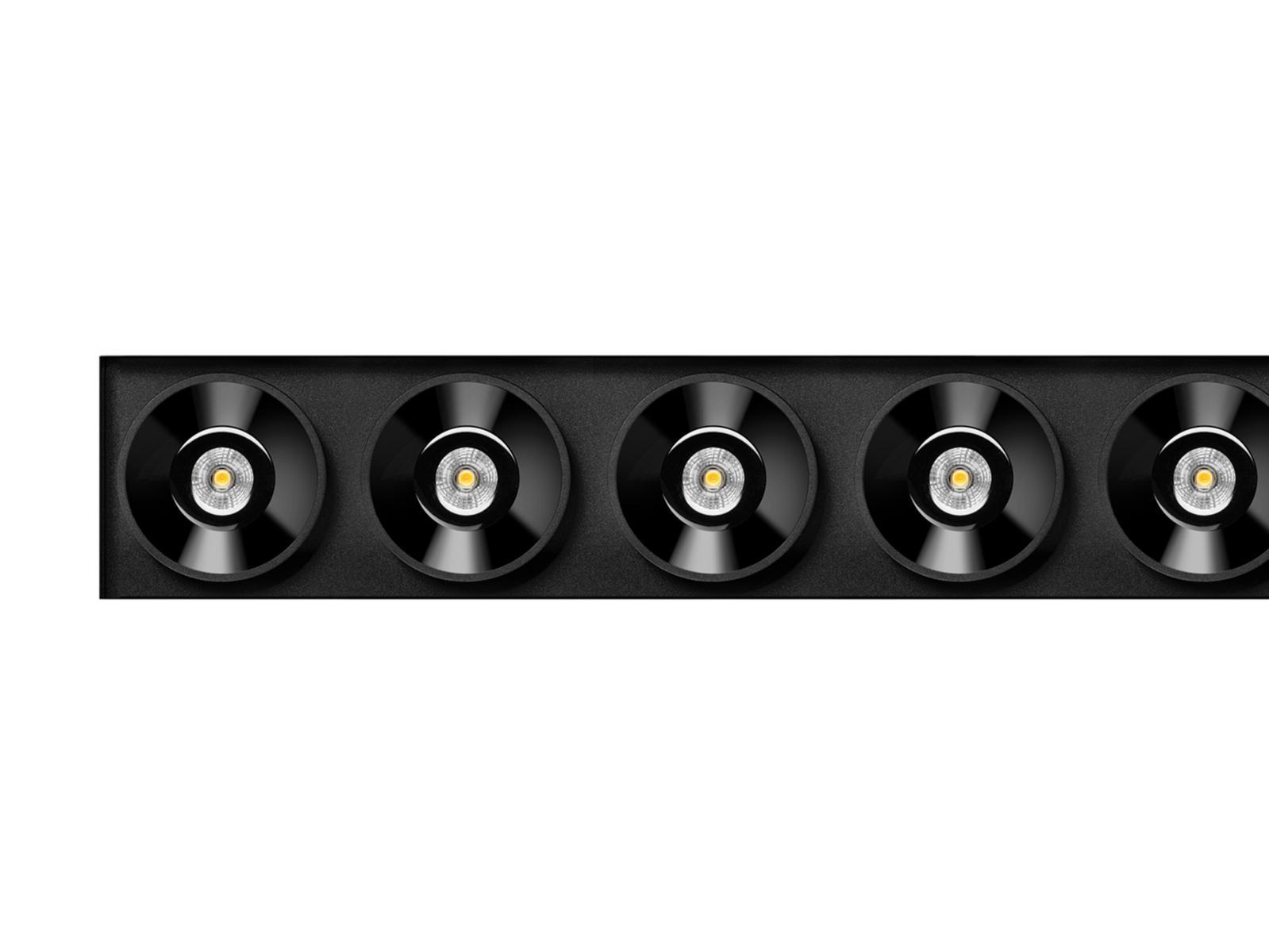 BLACK FOSTER TRIMLESS 10 LED recessed multiple aluminium spotlight