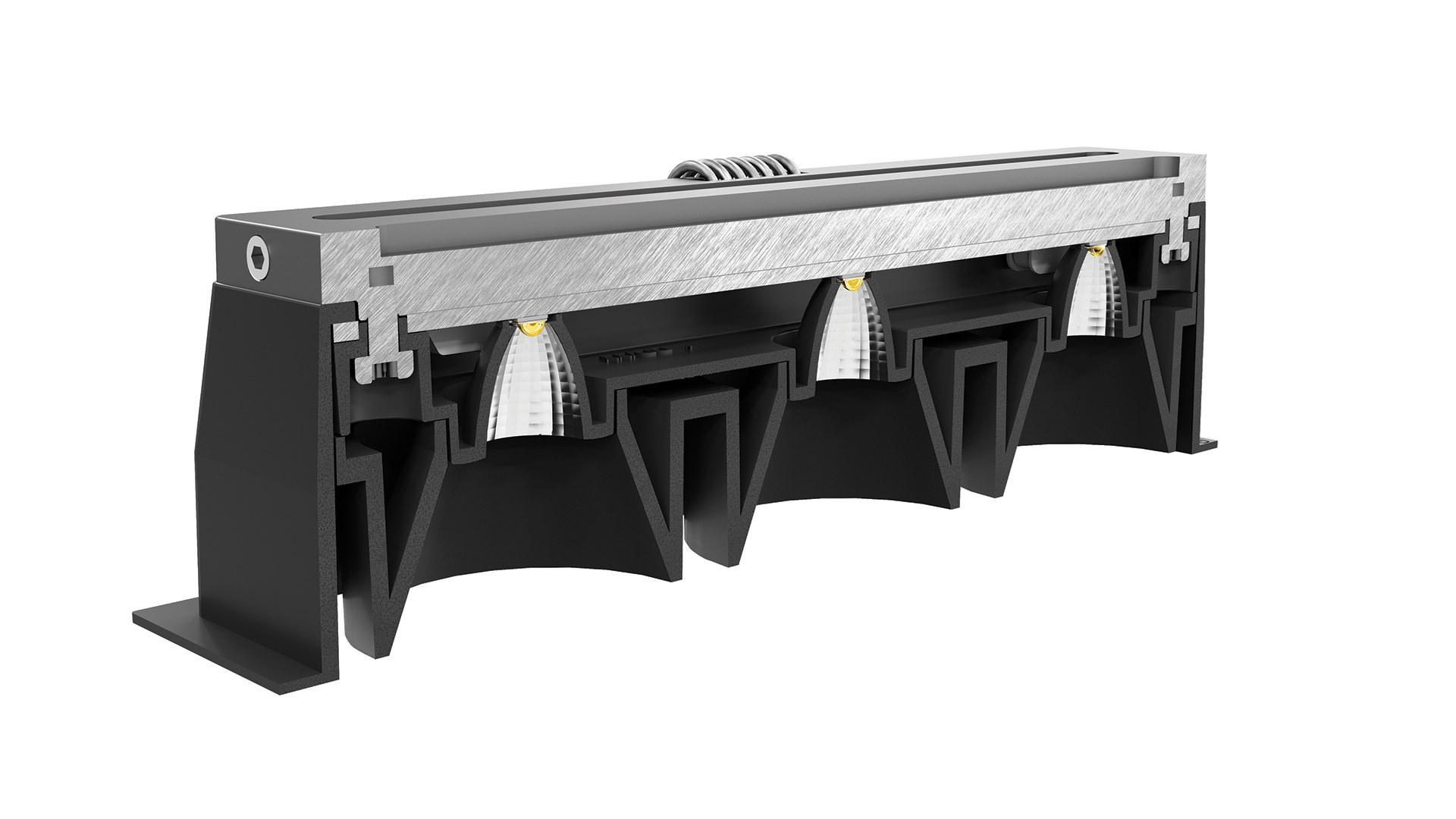 BLACK FOSTER RECESSED 2 LED recessed multiple aluminium spotlight