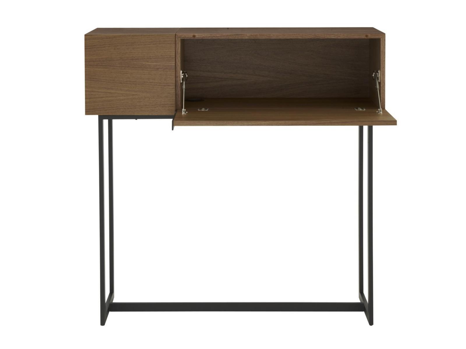 WALL FIGURE Rectangular walnut console table