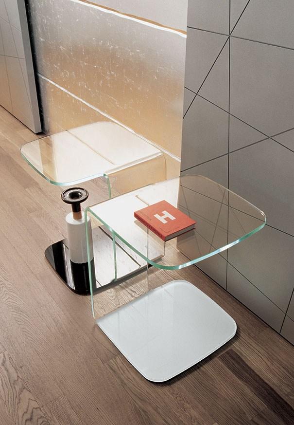 SHELL Square rectangular glass coffee table