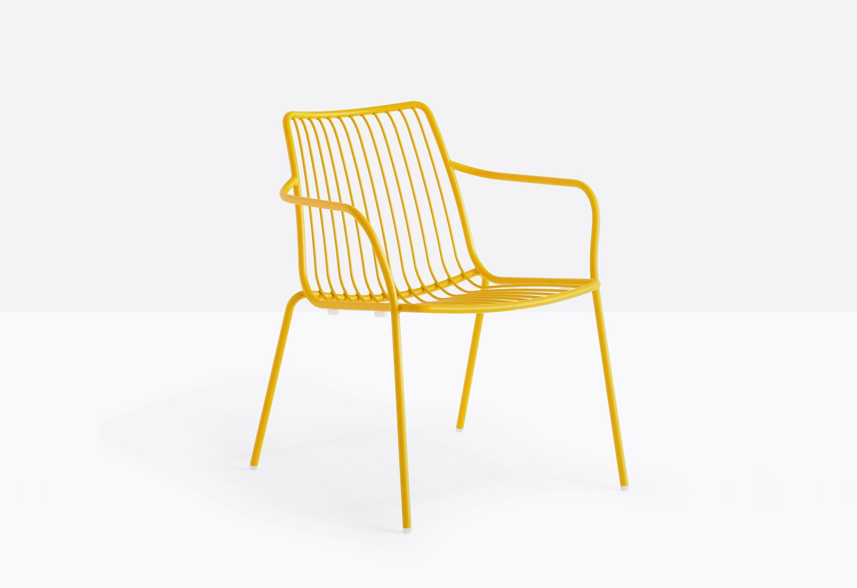 NOLITA 3659 Metal chair with armrests