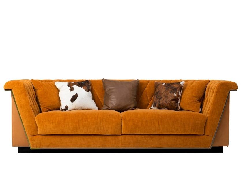 FEDRO 3 seater fabric and leather sofa