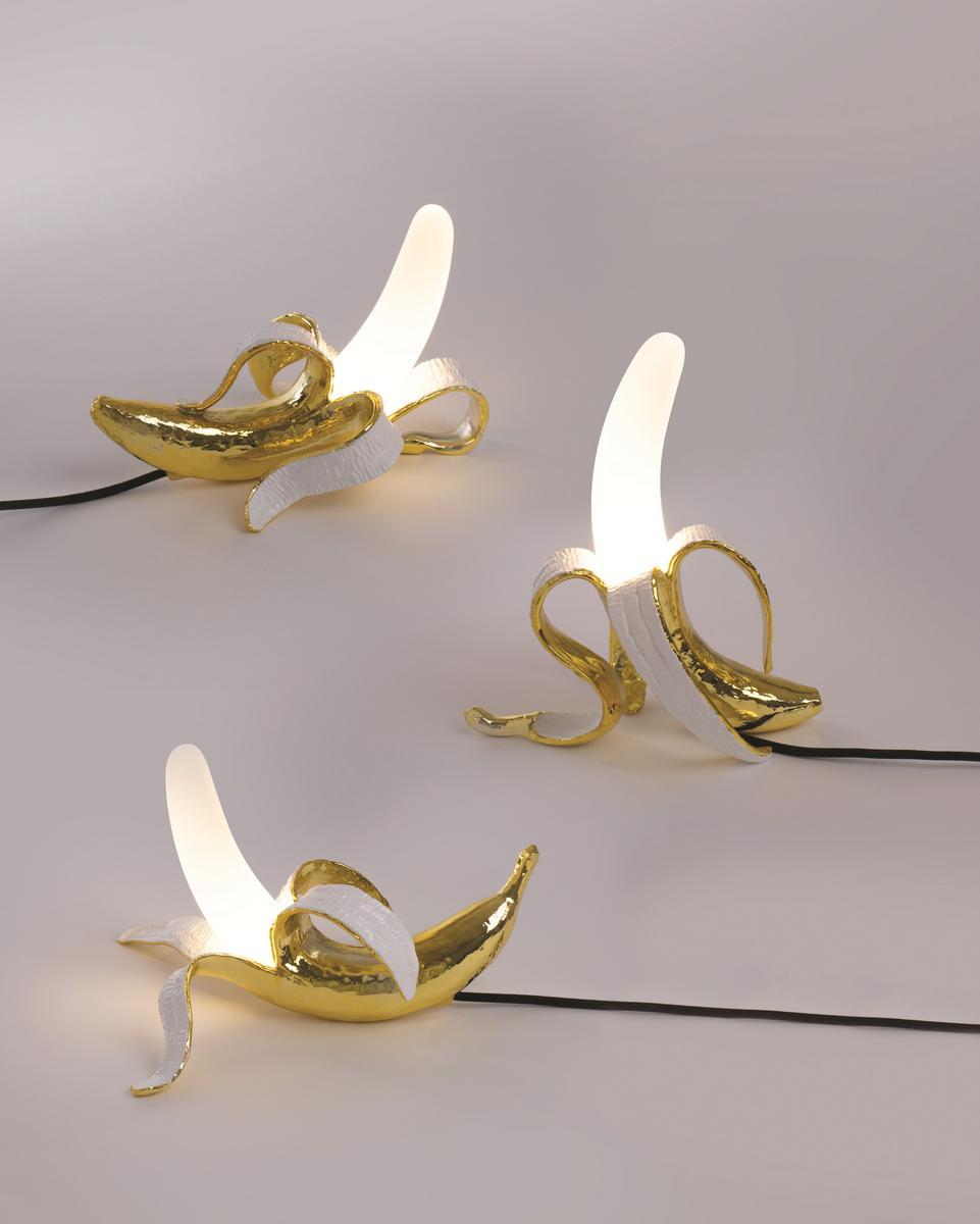 BANANA LAMP DEWEY Glass and resin table lamp