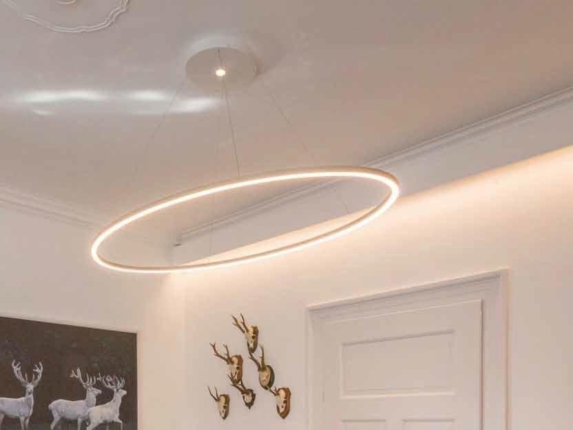 SLIM ELLIPSE LED aluminium pendant lamp