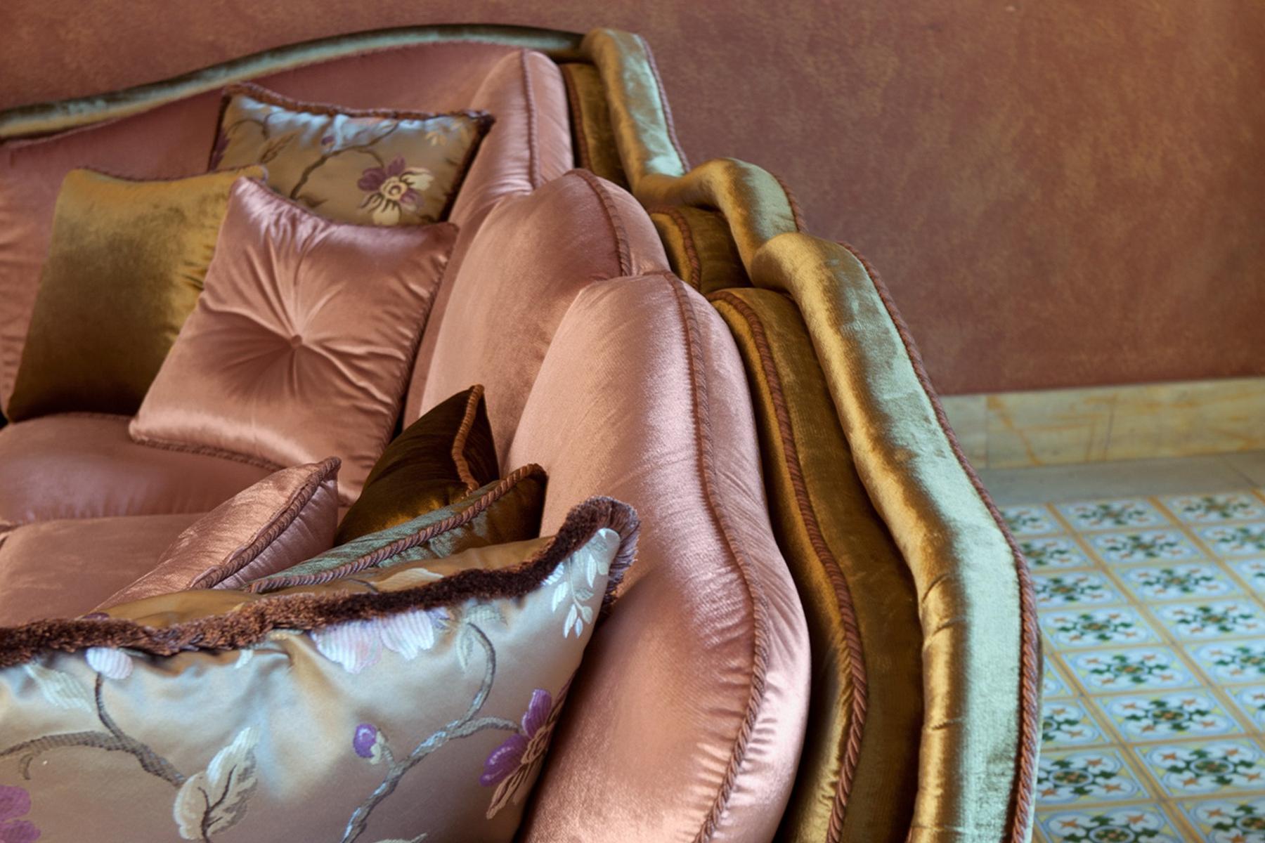 ARTHUR Fabric sofa with chaise longue