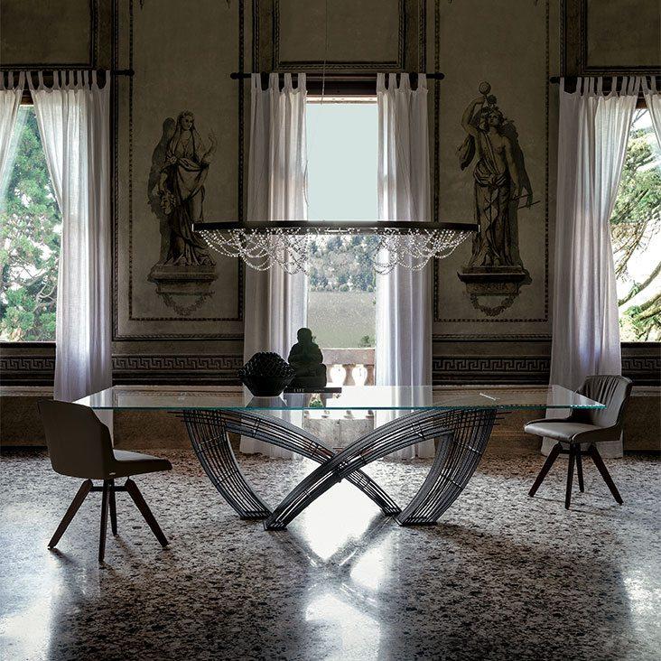 HYSTRIX Rectangular glass table