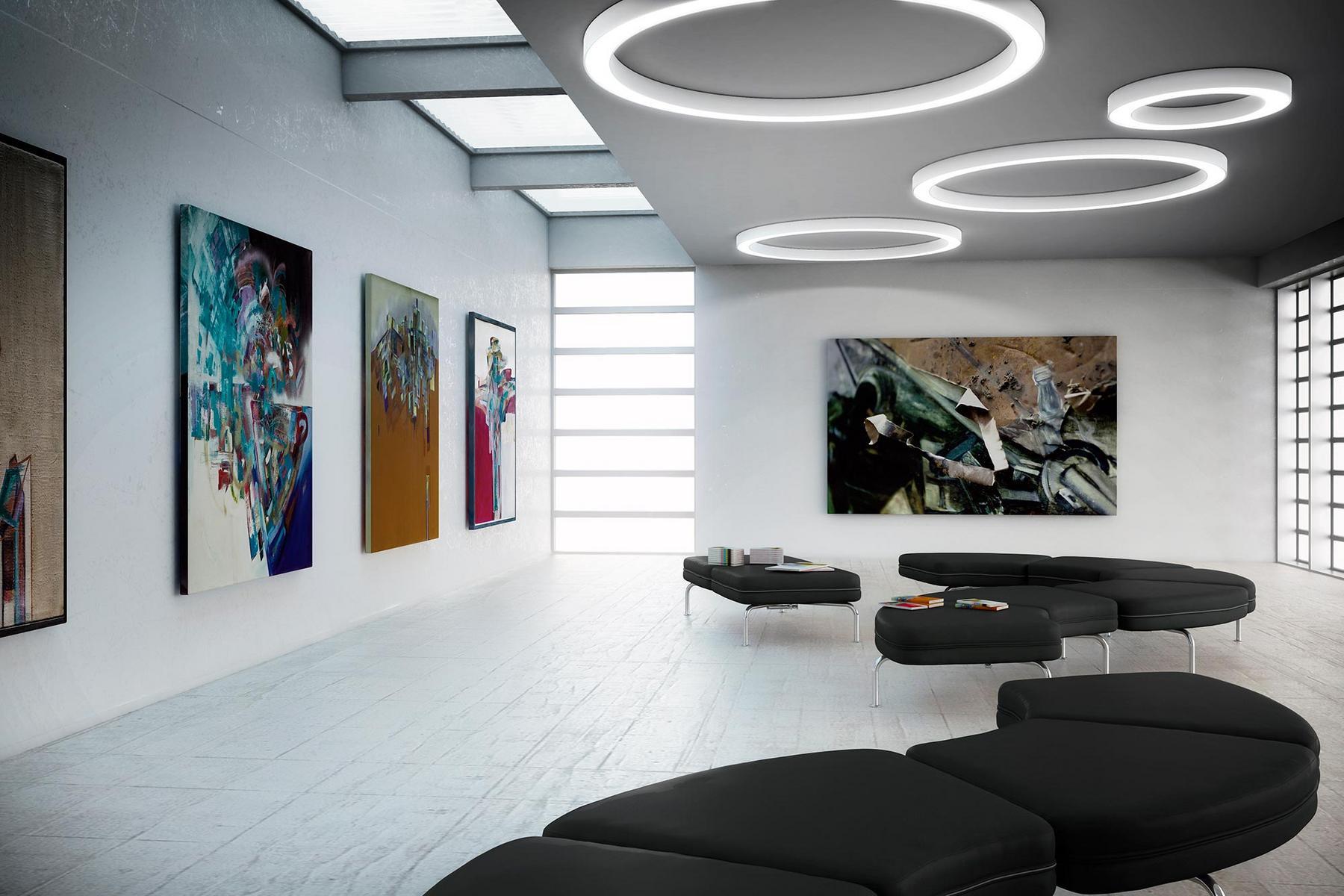 SILVER RING Aluminium wall lamp / ceiling lamp