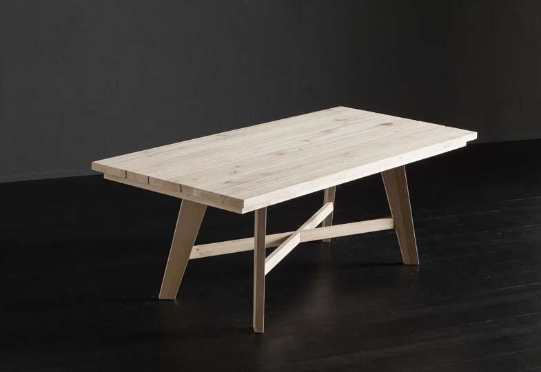 MADRID + PECHINO Rectangular wooden dining table