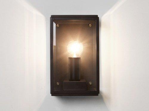 HOMEFIELD 130 Glass and steel outdoor wall lamp