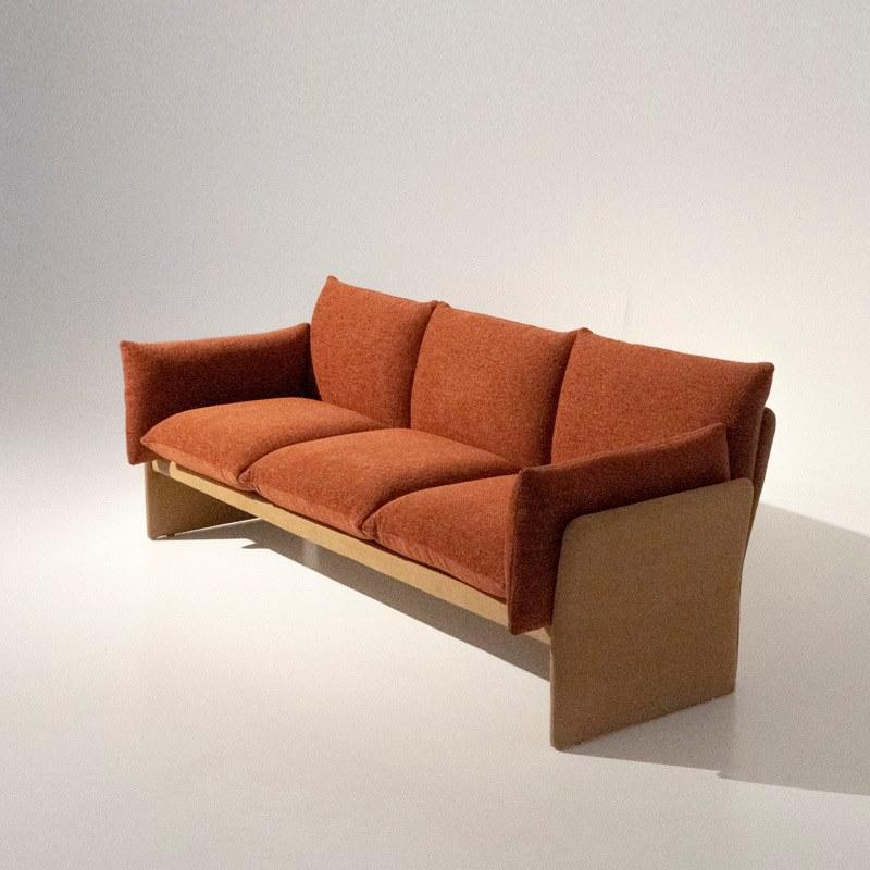 FARFALLE 3 seater cotton and microfiber sofa