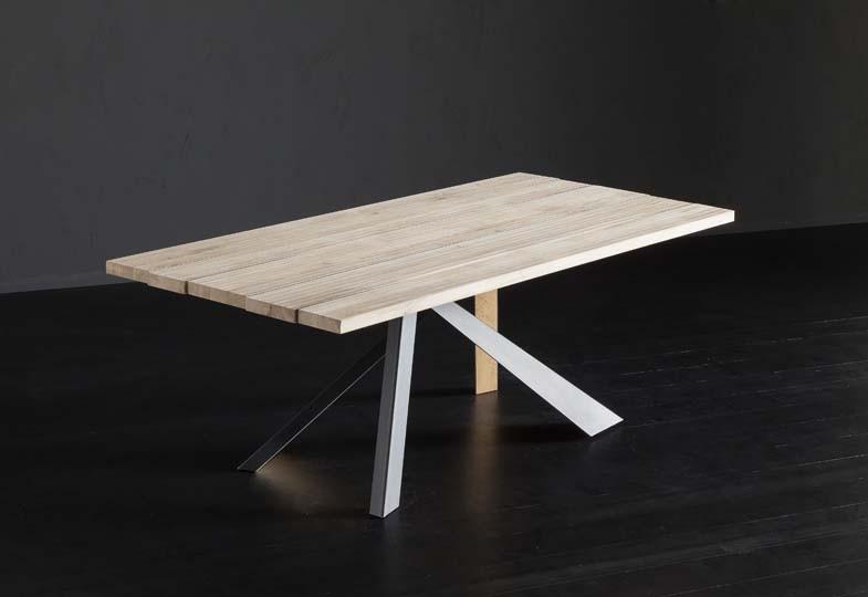 KENZO + METAL/LEGNO Rectangular wooden dining table