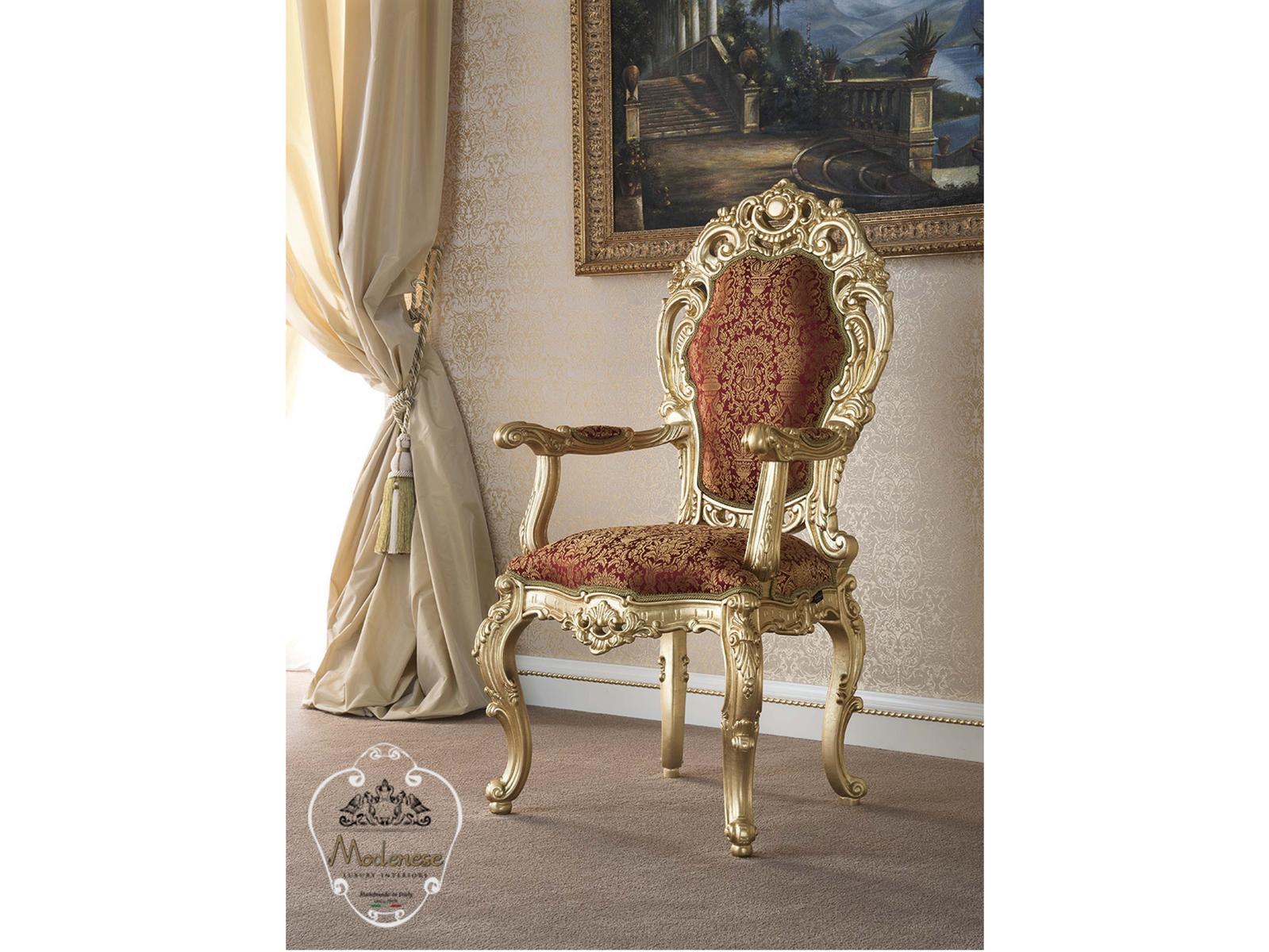 14526 Upholstered fabric chair with armrests