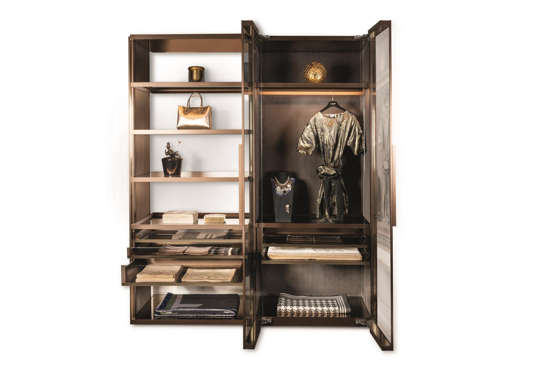 GENESIS Sectional aluminium walk-in wardrobe