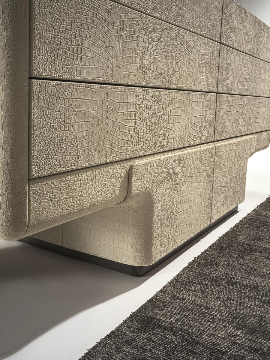 DO Rectangular metal chest of drawers with integrated handles