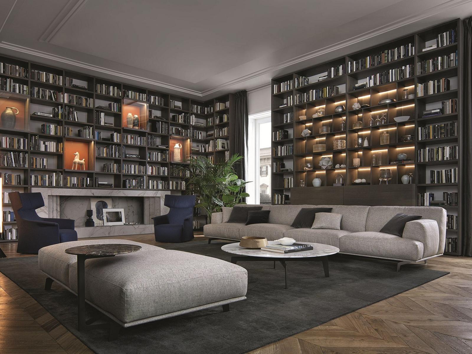 WALL SYSTEM Sectional wooden bookcase