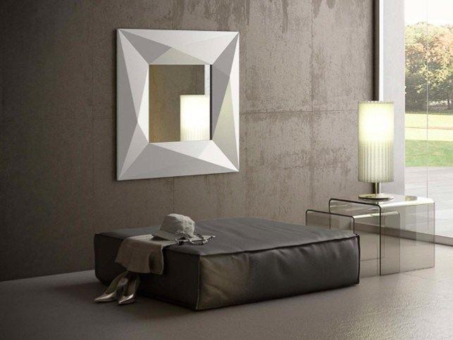 DIAMOND Wall-mounted framed mirror