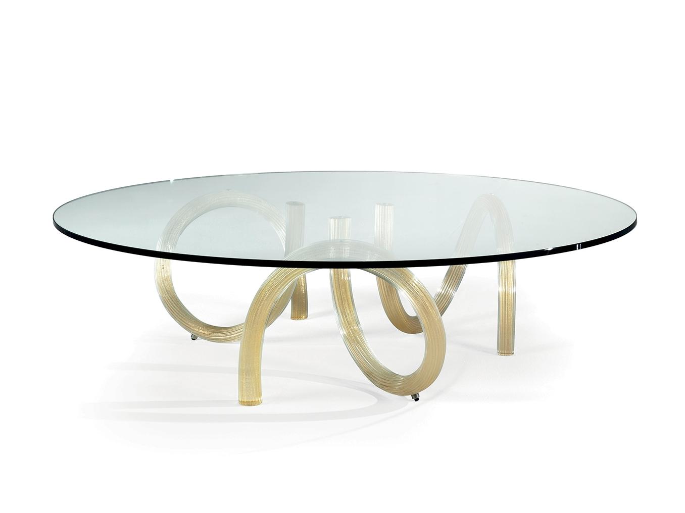 EPSILON Round glass coffee table