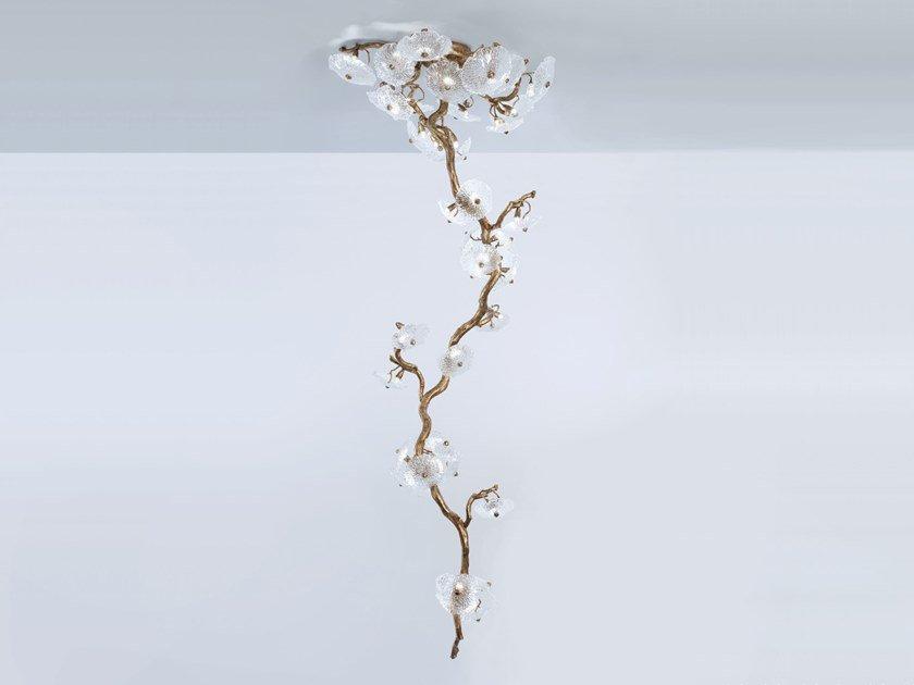 NENUFAR CT3384/35 LED handmade bronze pendant lamp