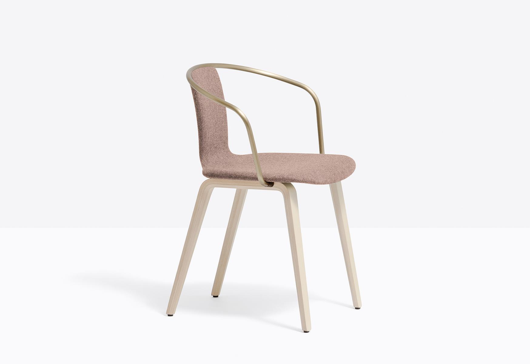 JAMAICA 2916 Upholstered fabric chair with armrests