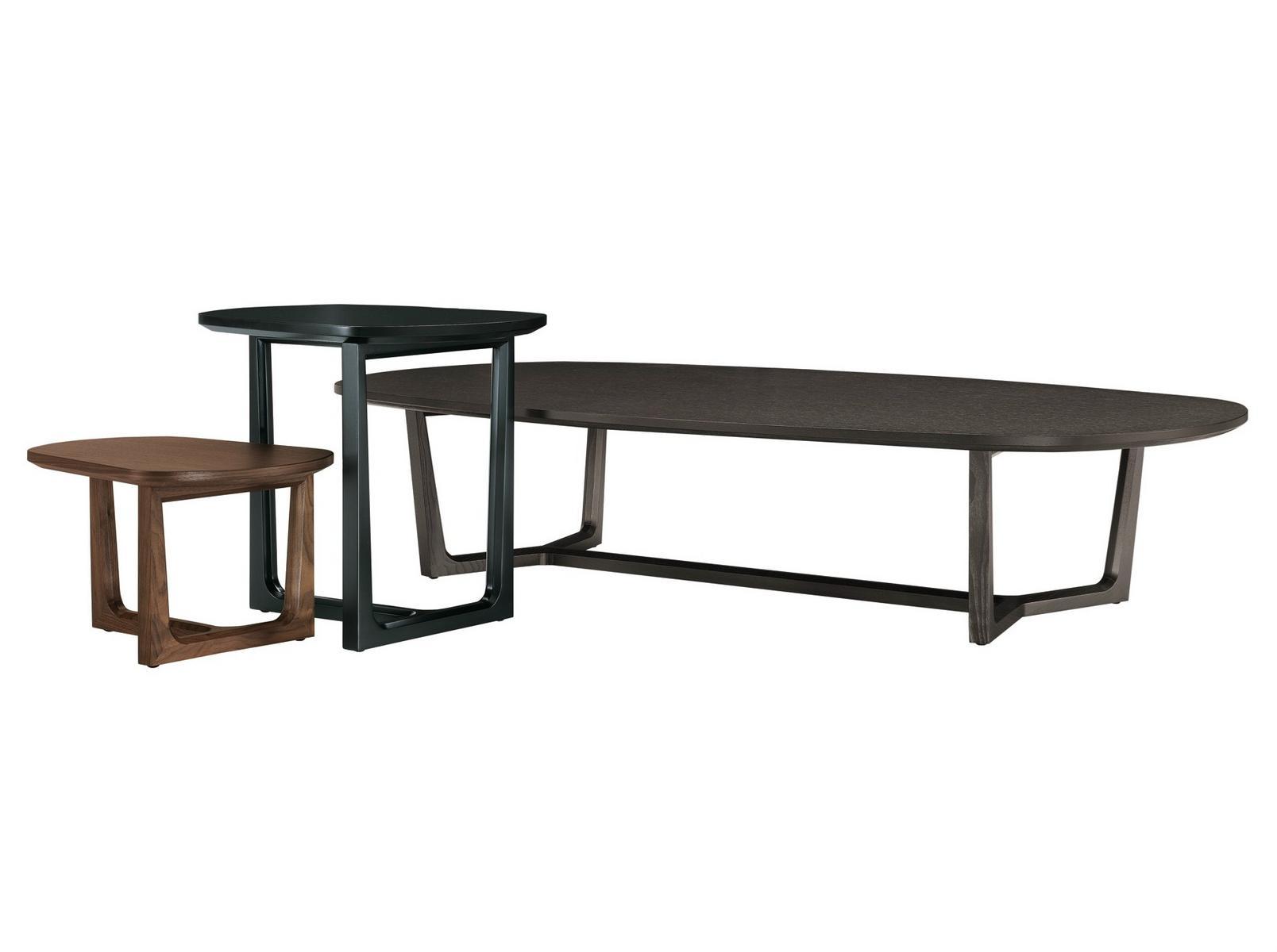 TRIDENTE Low wooden coffee table for living room