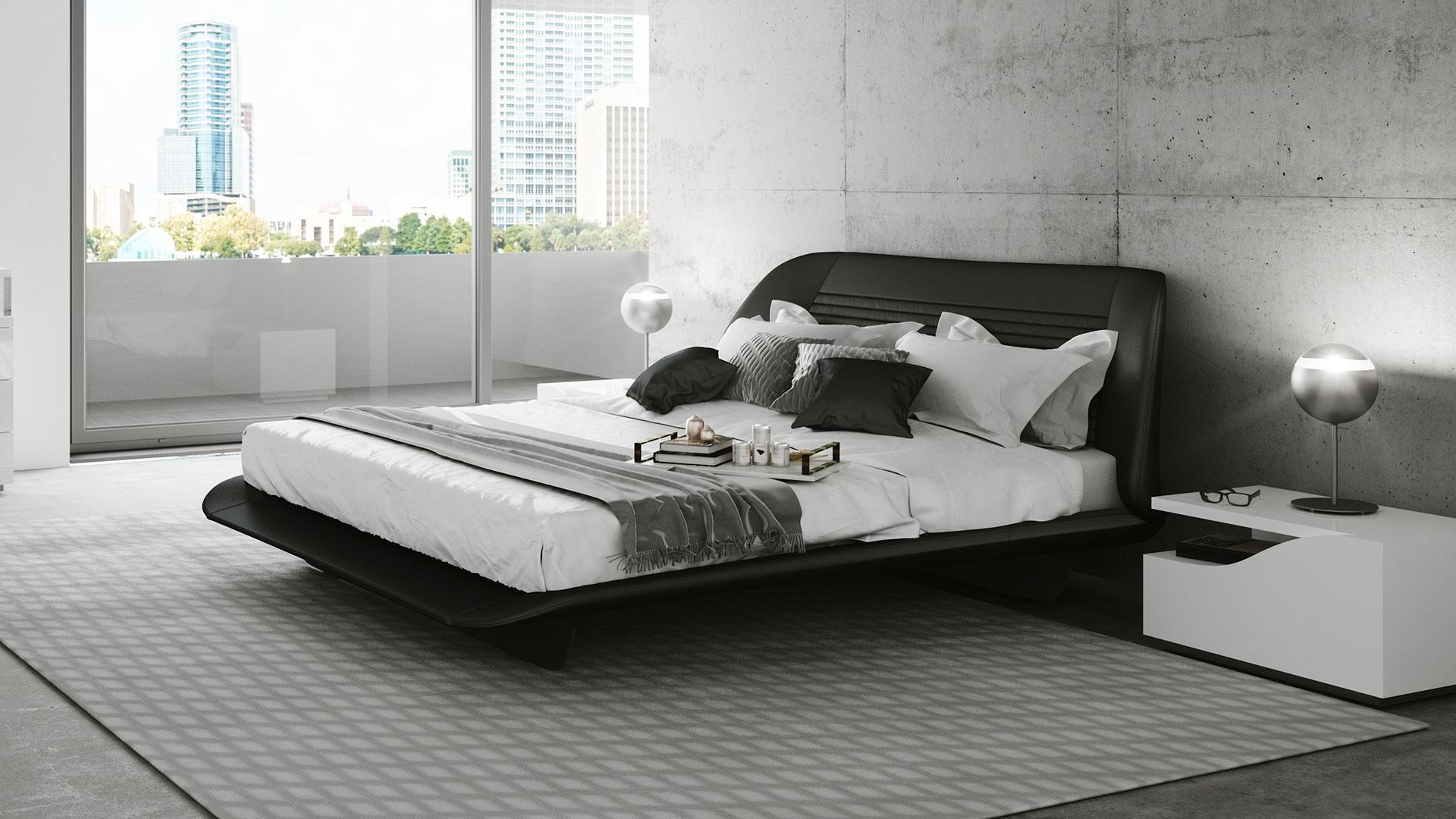 SEGNO Leather double bed