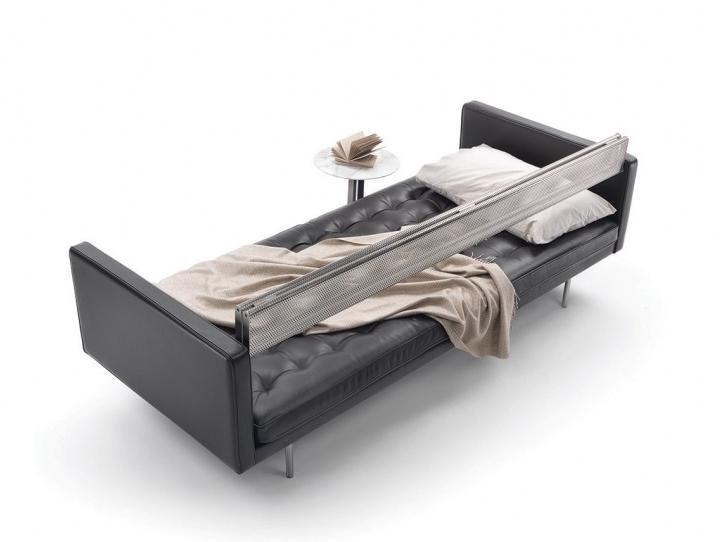 MAGISTER Tufted leather sofa bed