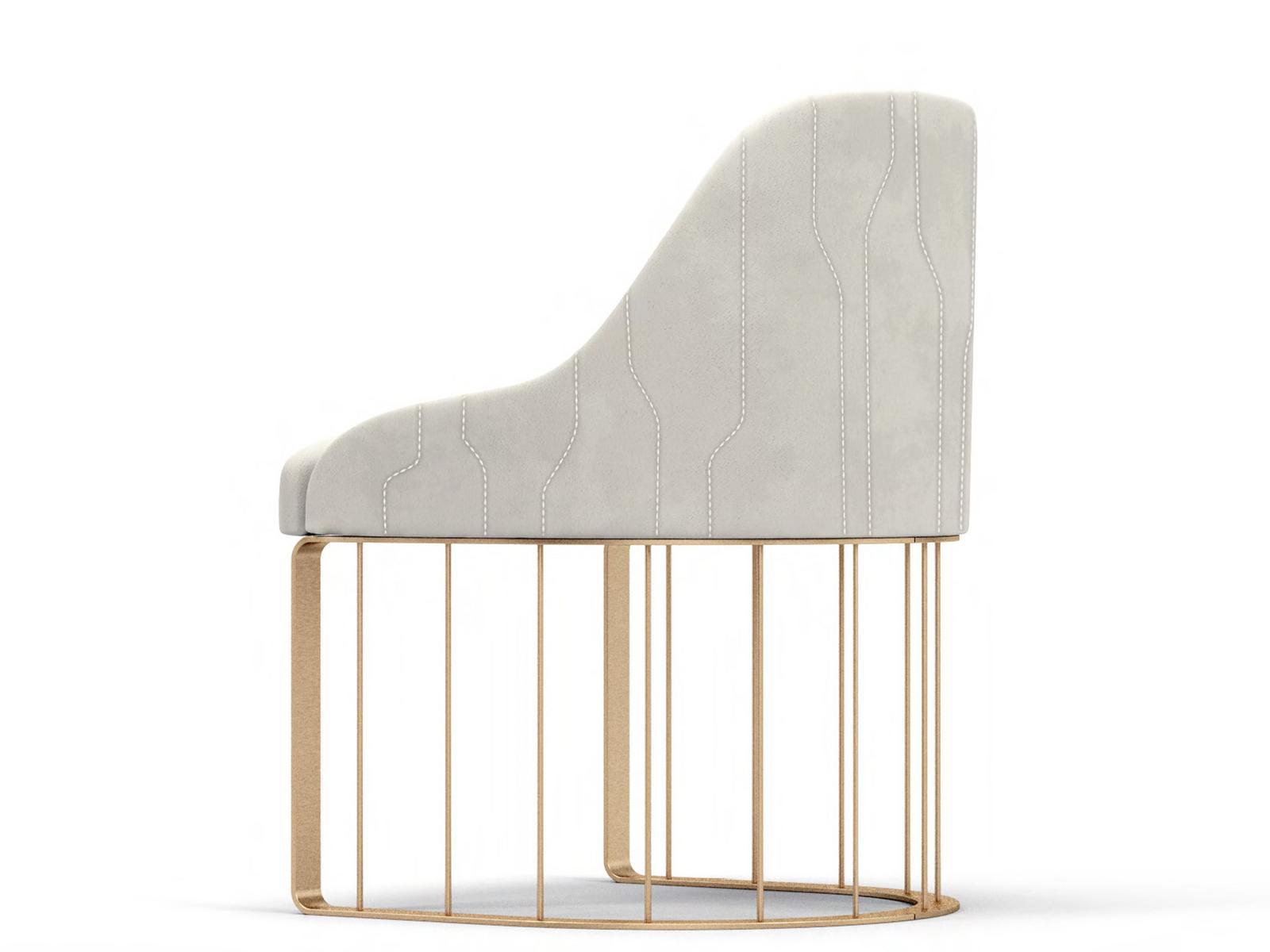 VITTORIA Upholstered leather chair