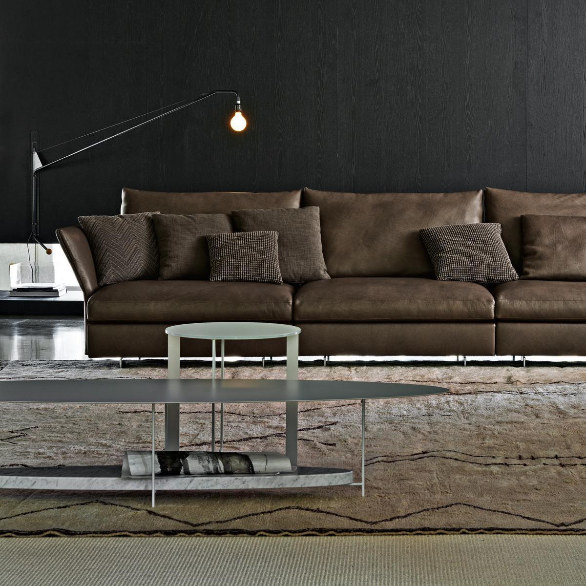 PANNA COTTA Round marble coffee table