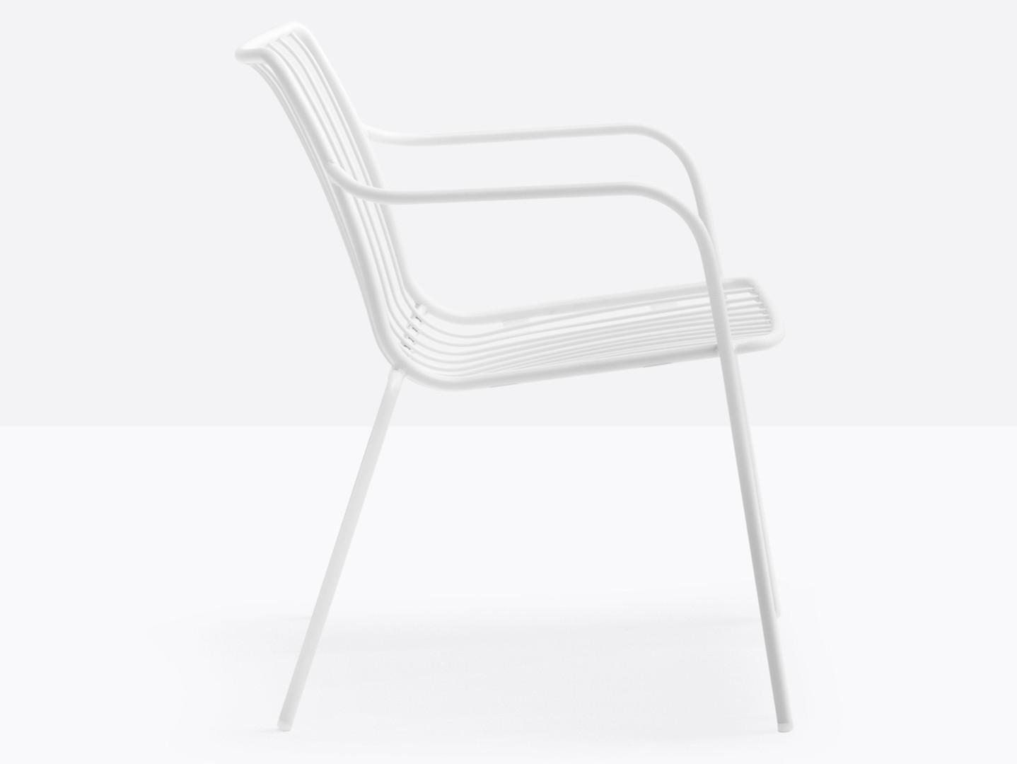 NOLITA 3659 Metal chair with armrests