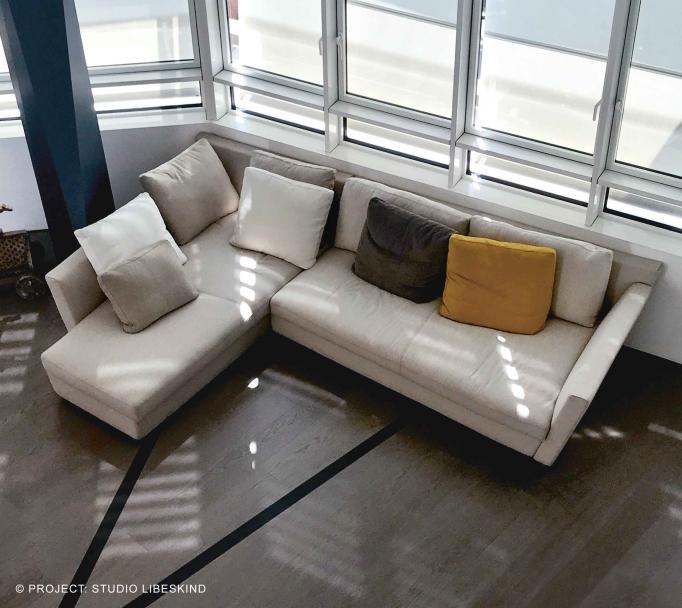 ADAGIO 3 seater fabric sofa with chaise longue ADAGIO 3 seater fabric sofa with chaise longue