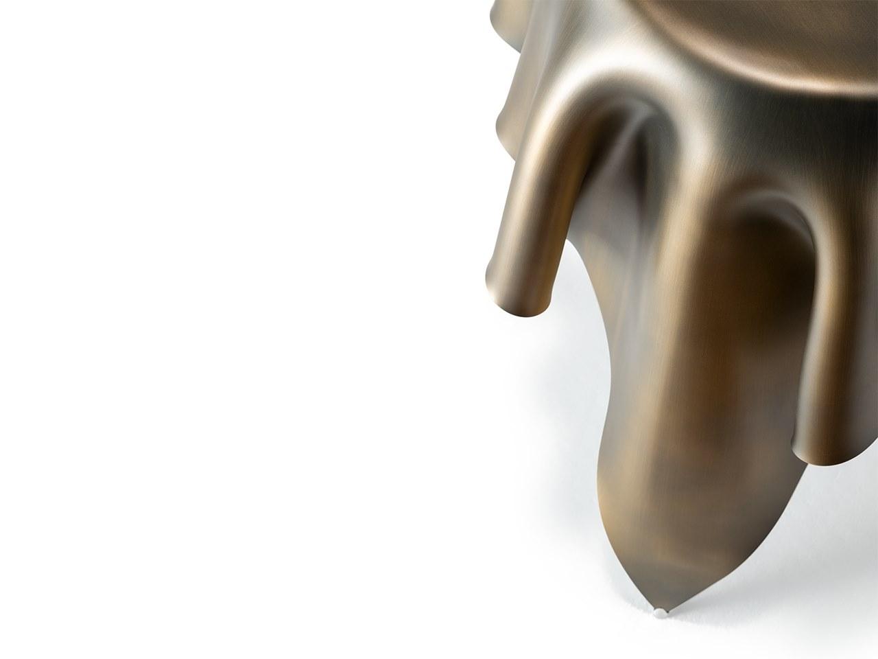 FOULARD Round glass coffee table