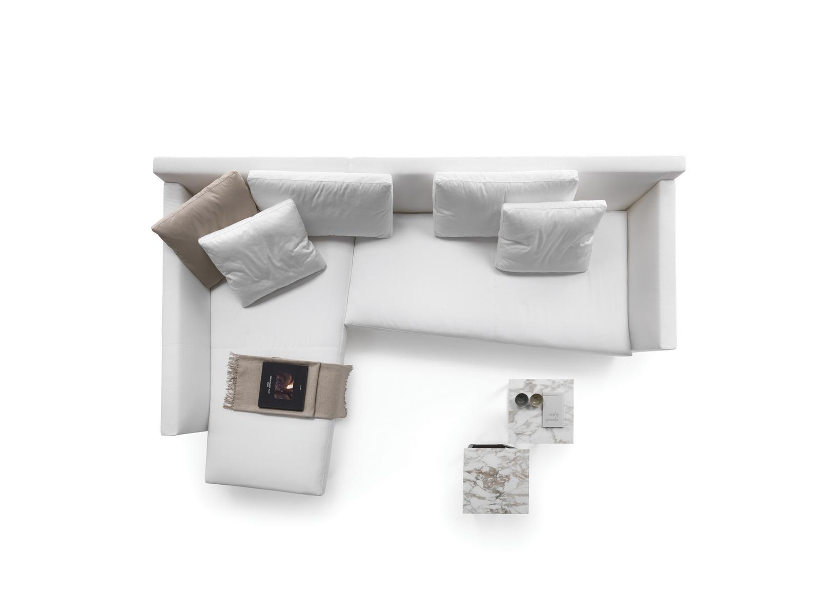 ADAGIO 3 seater fabric sofa with chaise longue