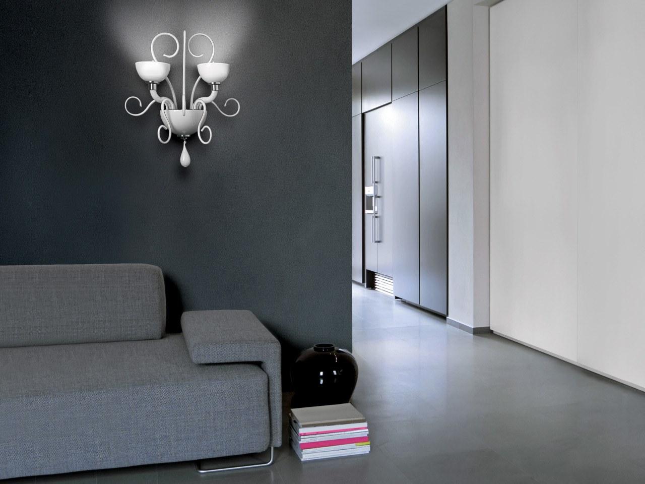 BOLERO P2 LED blown glass wall light