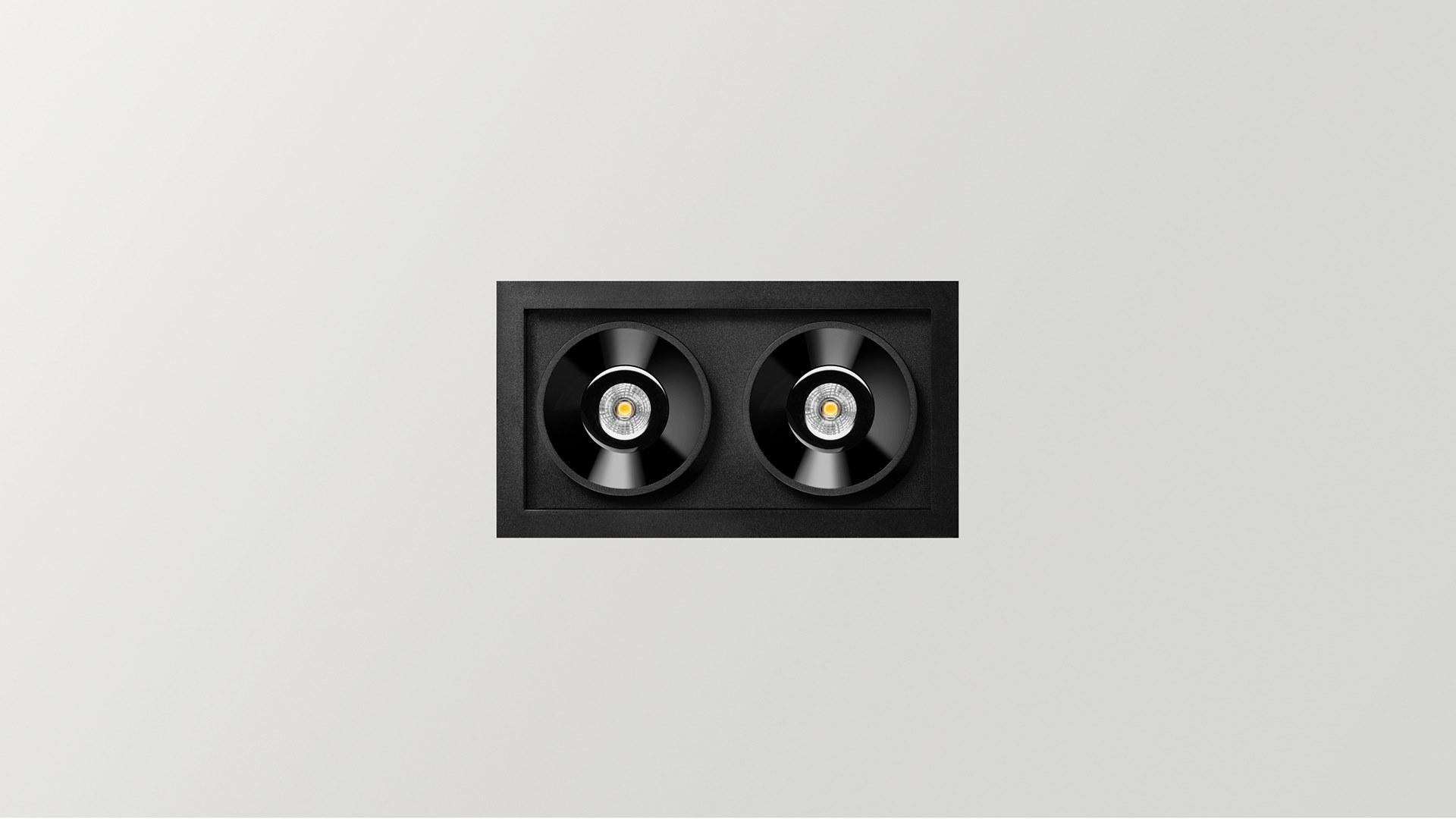 BLACK FOSTER RECESSED 2 LED recessed multiple aluminium spotlight