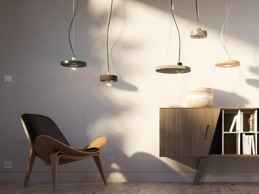 ROND Wooden pendant lamp
