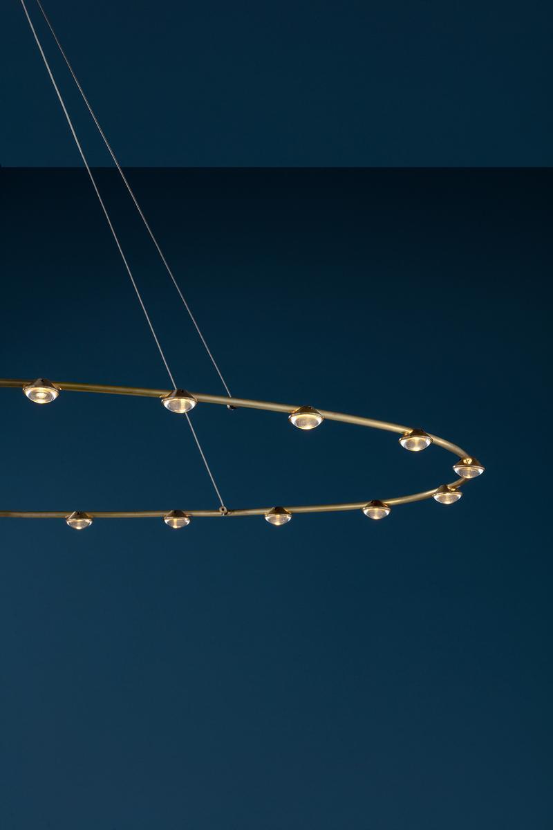 22 PETITES LENTILLES LED brass pendant lamp