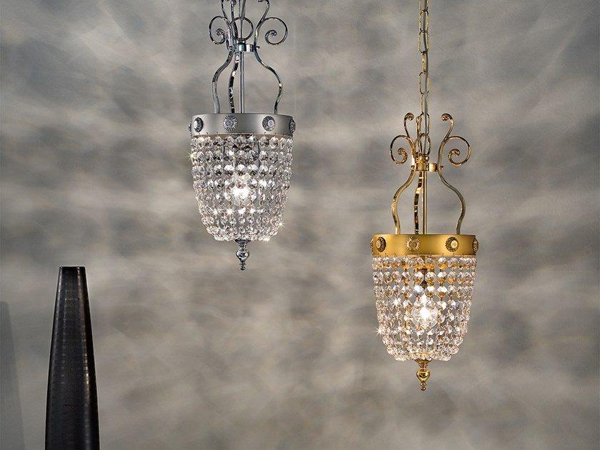 ELEGANTIA 1 Metal pendant lamp with crystals