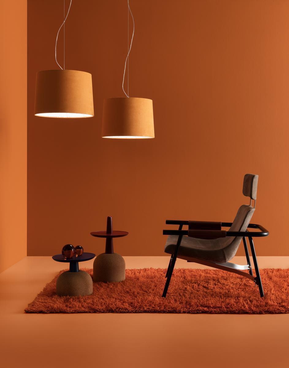 VELVET Suede fabric pendant lamp