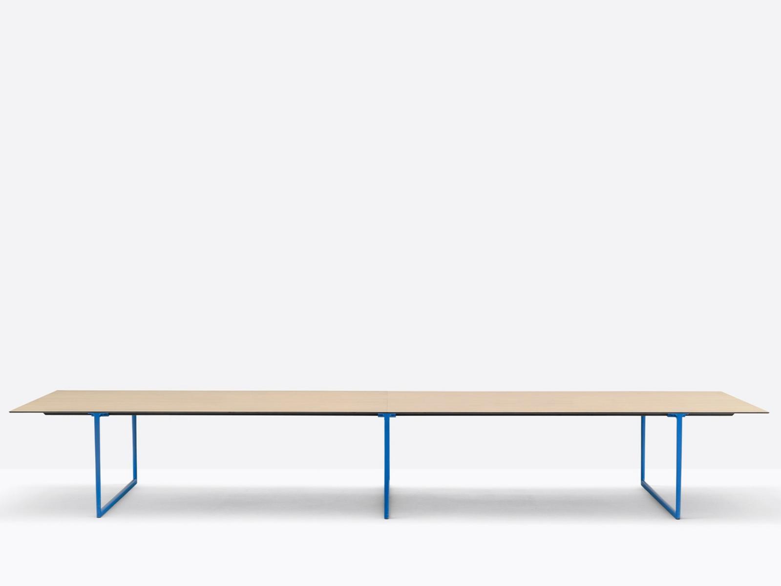 TOA TOA2 Rectangular aluminium and wood meeting table