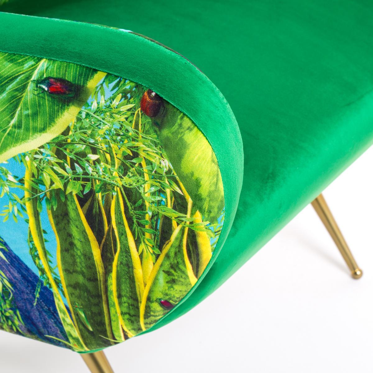 VOLCANO Fabric armchair with armrests