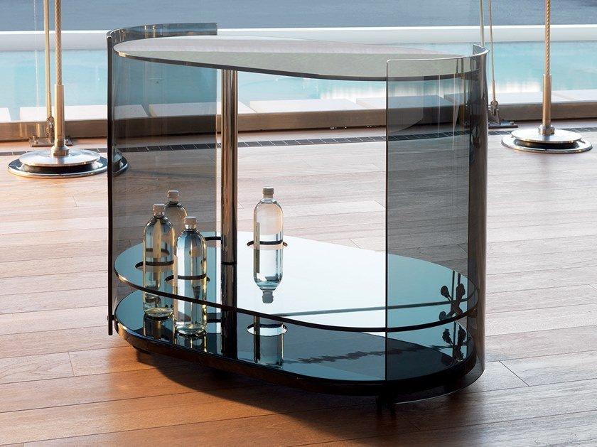 9000 Glass drinks trolley