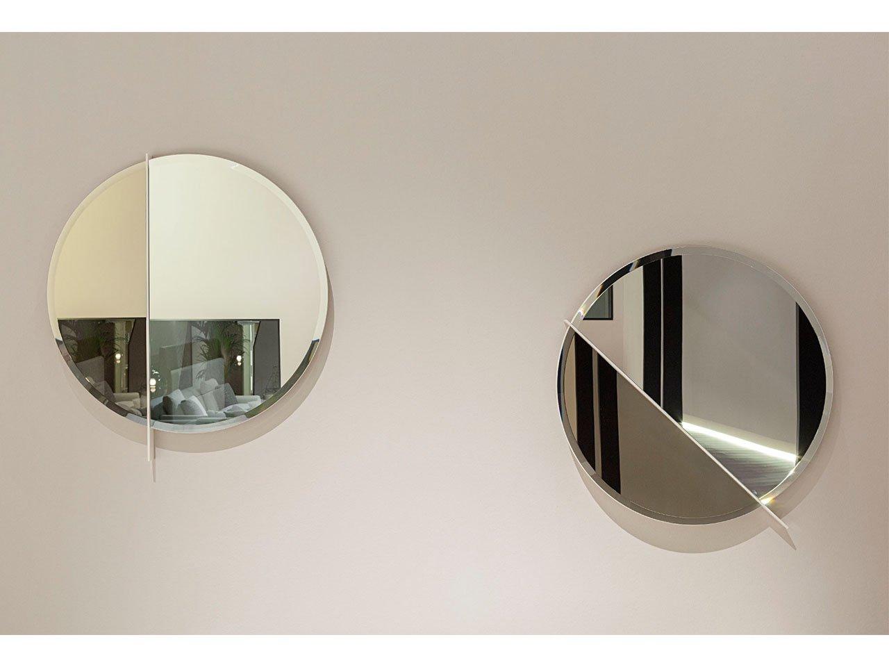 ZERO Round wall-mounted metal mirror