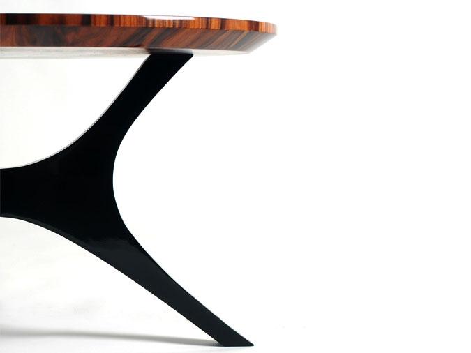 PEARL Round wood veneer coffee table for living room