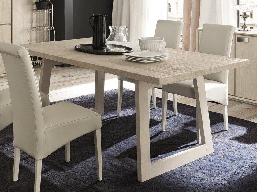 PARIGI + FLAT Rectangular oak dining table