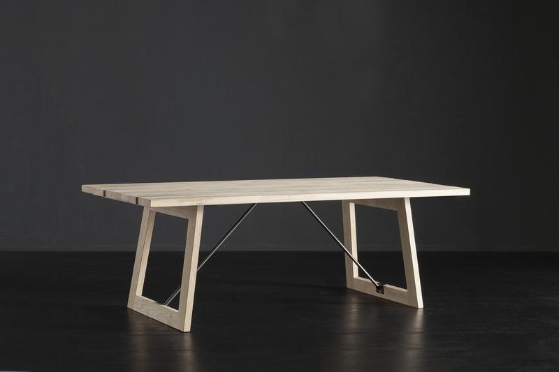 KENZO + FLAG/ TIRANTI Rectangular solid wood dining table