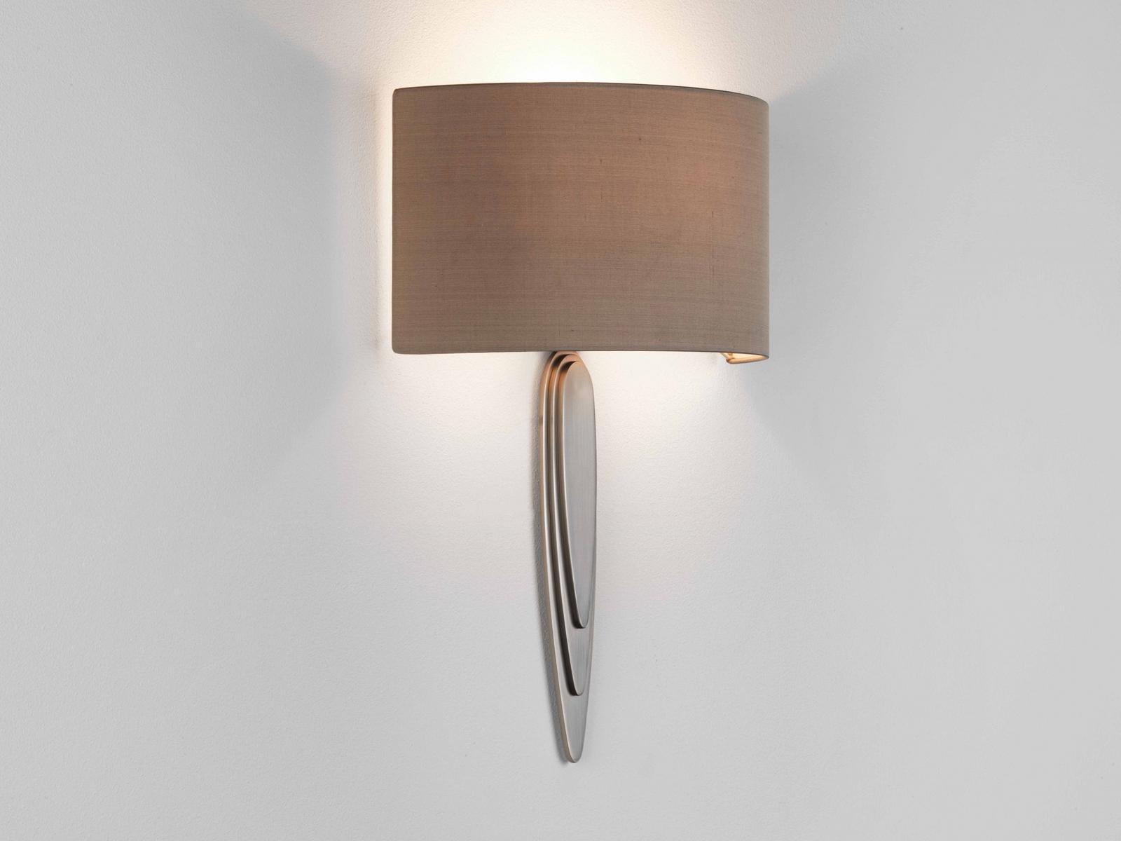 GAUDÌ Zinc wall lamp with fabric shade